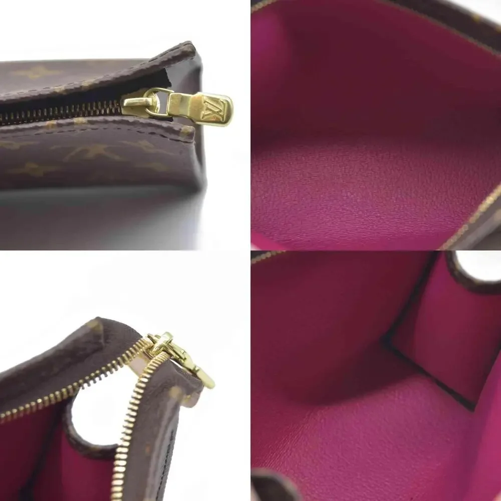$700 Louis Vuitton  Monogram Toiletry Pouch 15 Fuchsia RFID